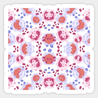 Large White Blood Cell Pattern Sticker